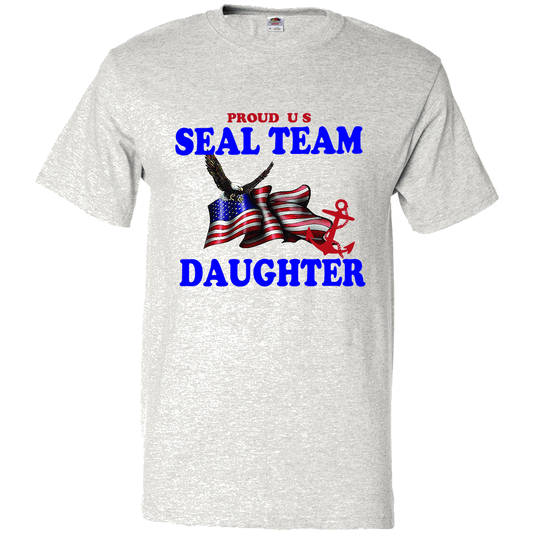 Short Sleeve T-Shirt: "Proud U.S. Seal Team Daughter" (SDAU) - FREE SHIPPING