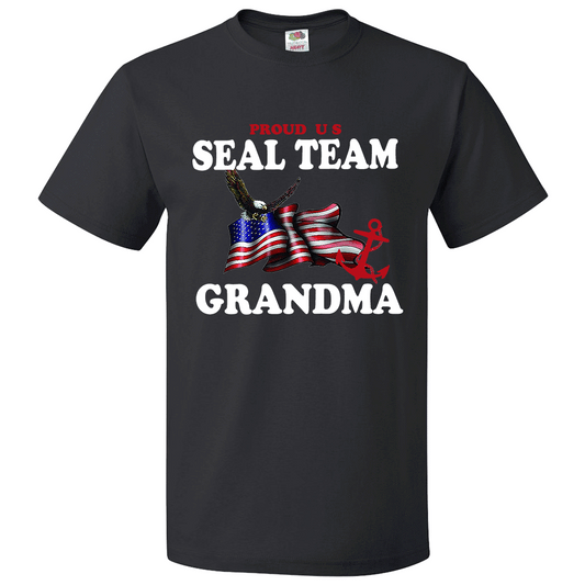 Short Sleeve T-Shirt: "Proud U.S. Seal Team Grandma" (SGMA) - FREE SHIPPING