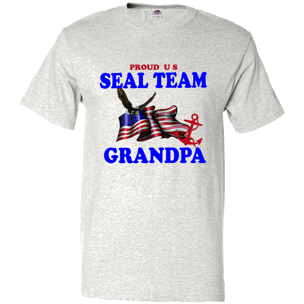Short Sleeve T-Shirt: "Proud U.S. Seal Team Grandpa" (SGPA) - FREE SHIPPING