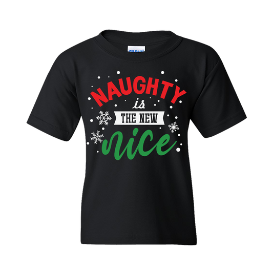 Christmas T-Shirt: "Naughty is the New Nice" (14) - FREE SHIPPING