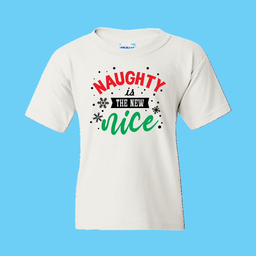 Short Sleeve T-Shirt: "NAUGHTY IS THE NEW NICE" - FREE SHIPPING