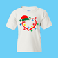 Christmas T-Shirt: "SANTA HAT HEART AND LIGHTS (3)" - FREE SHIPPING