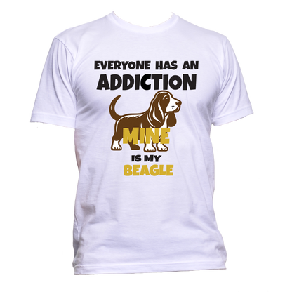 Short Sleeve T-Shirt: "Everyone Has an Addiction - Mine is my (BEAGLE)" - FREE SHIPPING