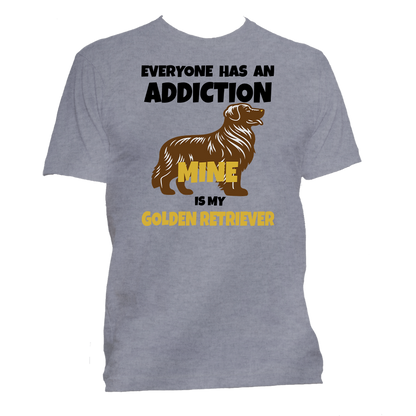 Short Sleeve T-Shirt: "Addiction is My (GOLDEN RETRIEVER)" - FREE SHIPPING