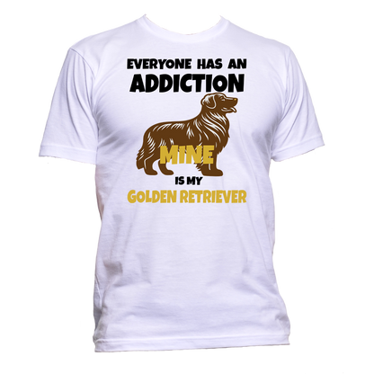 Short Sleeve T-Shirt: "Addiction is My (GOLDEN RETRIEVER)" - FREE SHIPPING