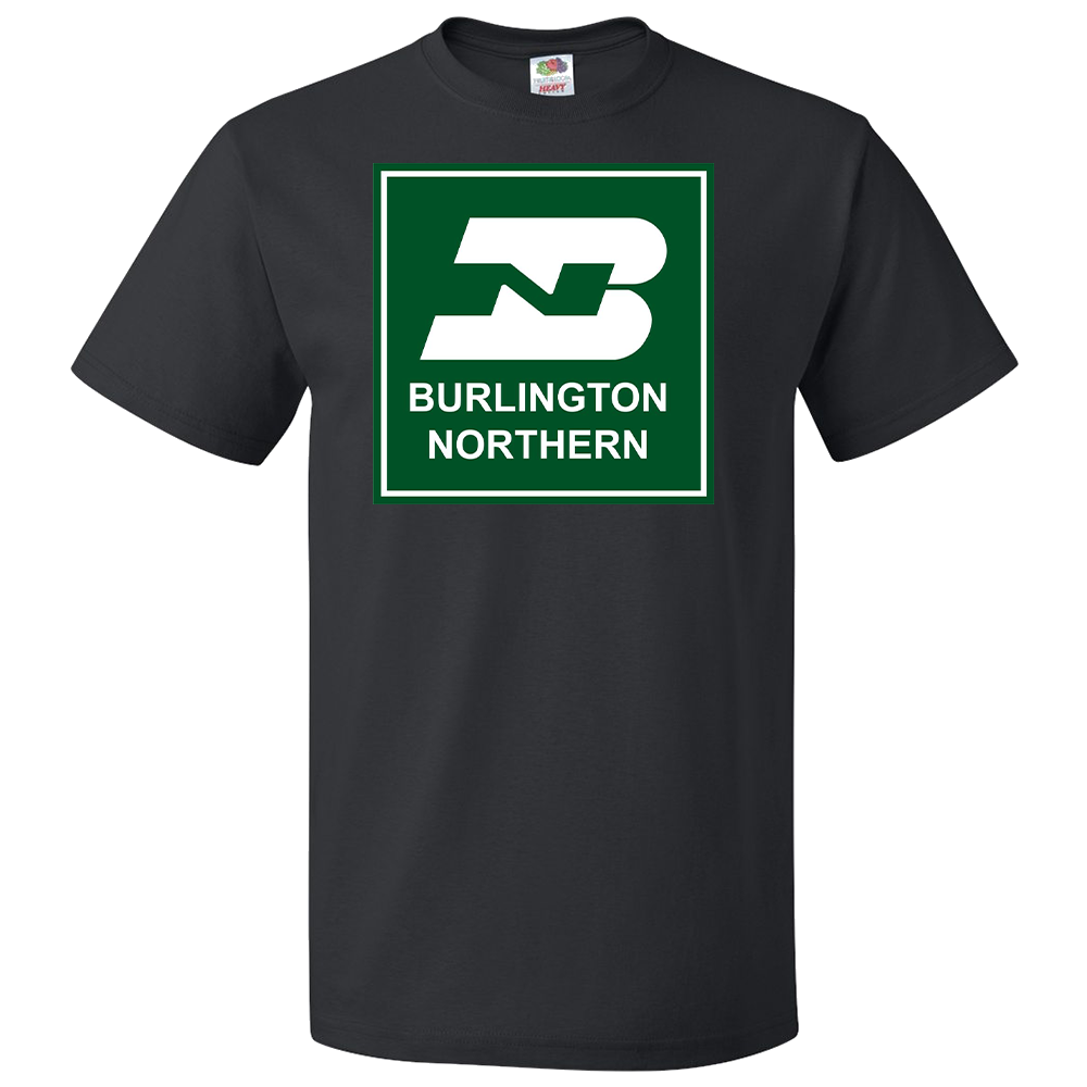 Short Sleeve T-Shirt: BURLINGTON NORTHERN Logo - FREE SHIPPING