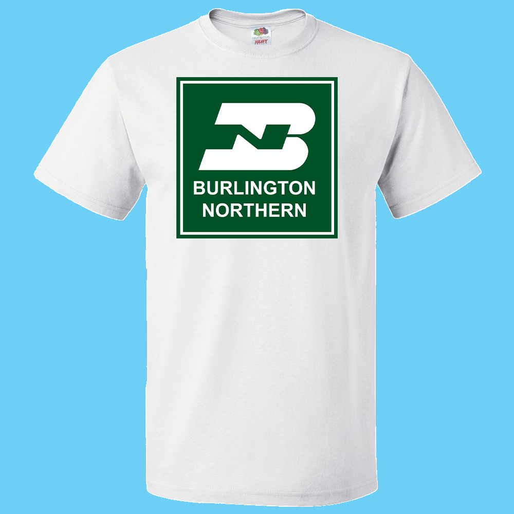 Short Sleeve T-Shirt: BURLINGTON NORTHERN Logo - FREE SHIPPING