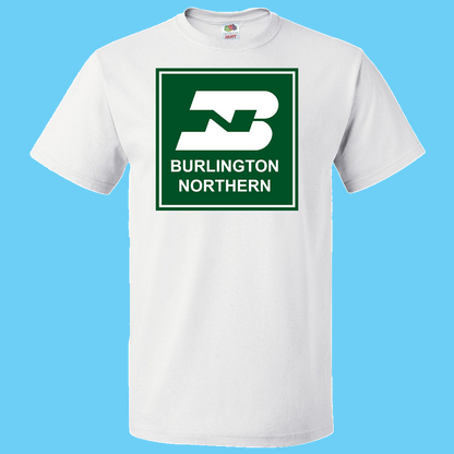 Short Sleeve T-Shirt: BURLINGTON NORTHERN Logo - FREE SHIPPING