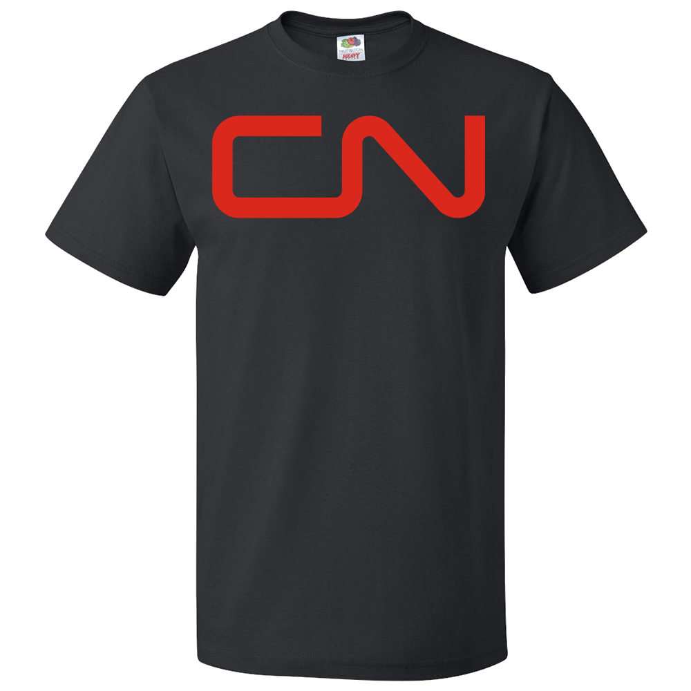 Short Sleeve T-Shirt: CN CANADIAN NATIONAL RAILWAY Logo - FREE SHIPPING
