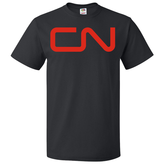 Short Sleeve T-Shirt: CN CANADIAN NATIONAL RAILWAY Logo - FREE SHIPPING