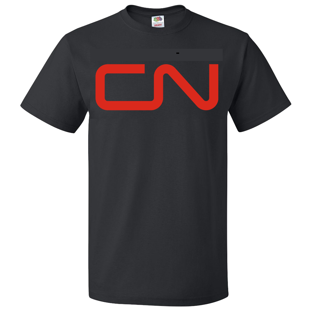 Short Sleeve T-Shirt: CN CANADIAN NATIONAL RAILWAY Logo - FREE SHIPPING