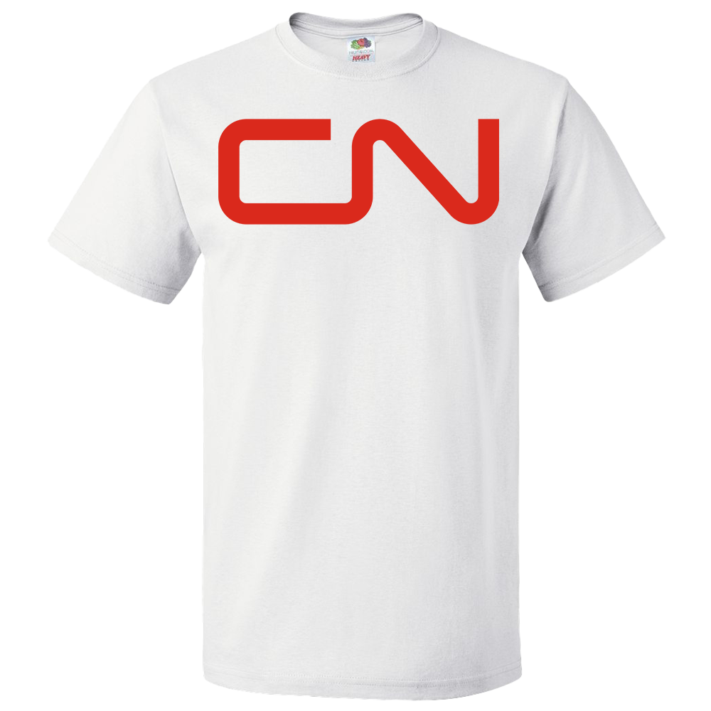 Short Sleeve T-Shirt: CN CANADIAN NATIONAL RAILWAY Logo - FREE SHIPPING