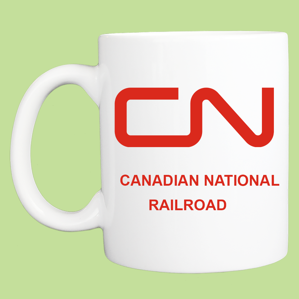 Coffee Mug: CANADIAN NATIONAL RAILROAD Logo - 11 or 15 Oz - FREE SHIPPING