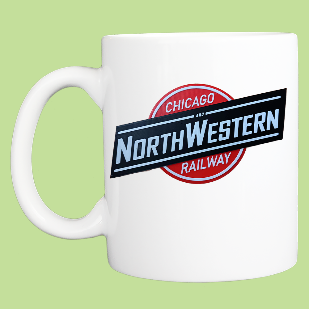 Coffee Mug: CHICAGO NORTH WESTERN RAILROAD Logo - 11 or 15 Oz - FREE SHIPPING