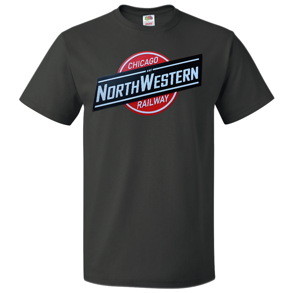 Short Sleeve T-Shirt: CHICAGO AND NORTHWESTERN RAILROAD Logo - FREE SHIPPING
