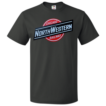 Short Sleeve T-Shirt: CHICAGO AND NORTHWESTERN RAILROAD Logo - FREE SHIPPING