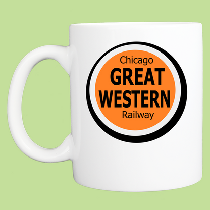Coffee Mug: CHICAGO GREAT WESTERN RAILROAD Logo - 11 or 15 Oz - FREE SHIPPING