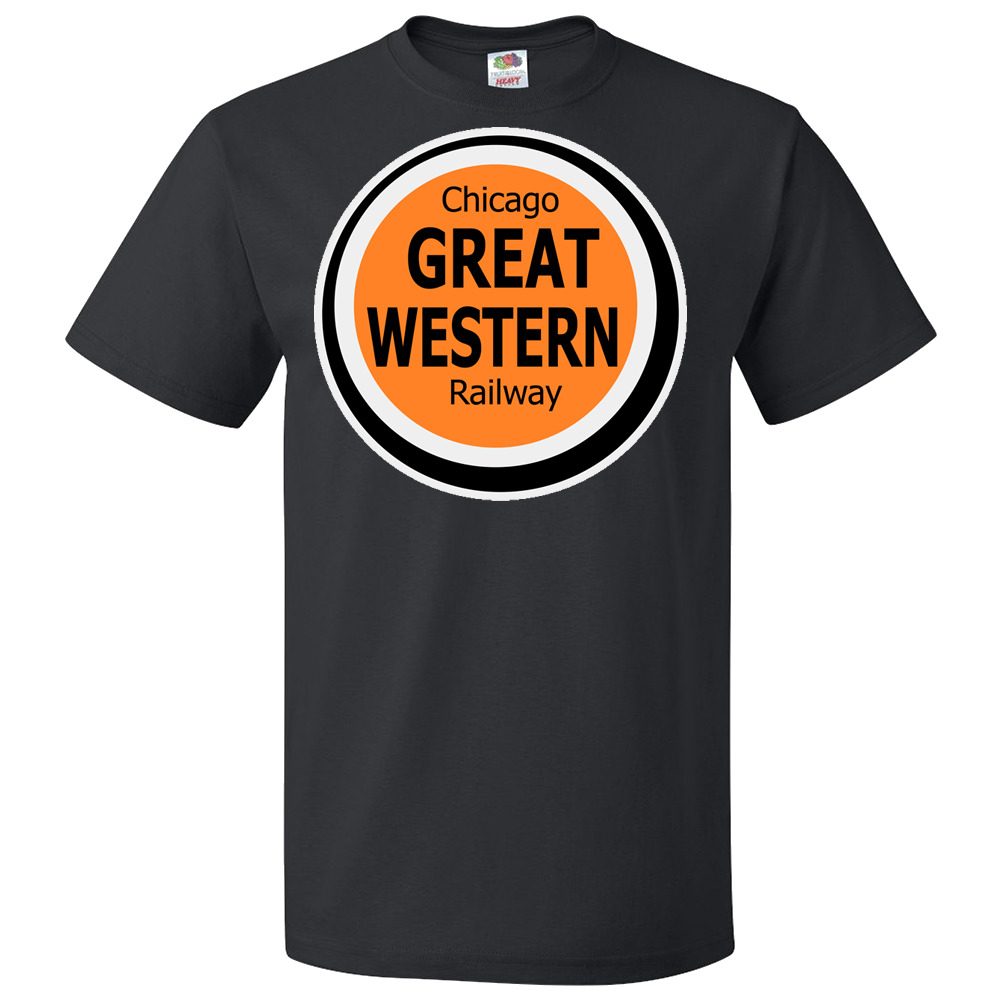 Short Sleeve T-Shirt: CHICAGO GREAT WESTERN RAILROAD Logo - FREE SHIPPING