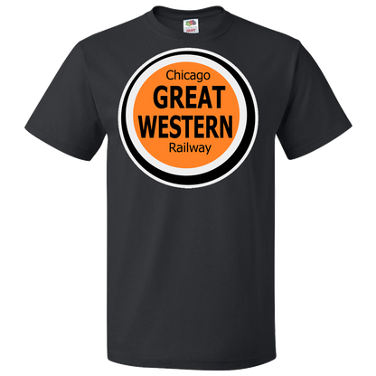 Short Sleeve T-Shirt: CHICAGO GREAT WESTERN RAILROAD Logo - FREE SHIPPING