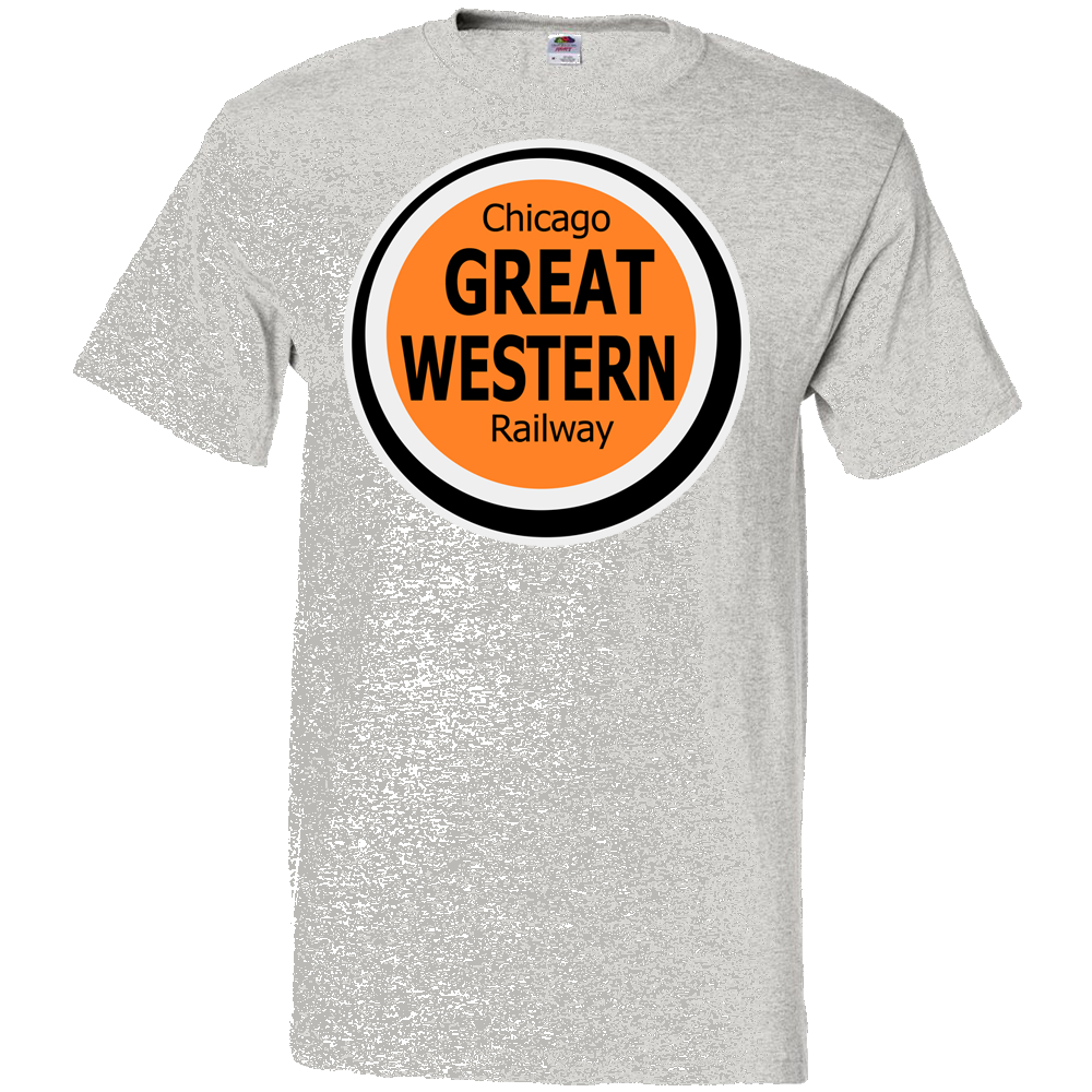 Short Sleeve T-Shirt: CHICAGO GREAT WESTERN RAILROAD Logo - FREE SHIPPING