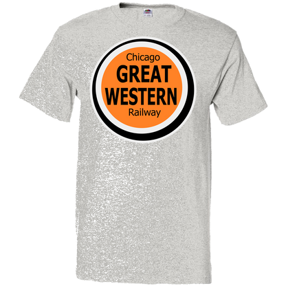 Short Sleeve T-Shirt: CHICAGO GREAT WESTERN RAILROAD Logo - FREE SHIPPING