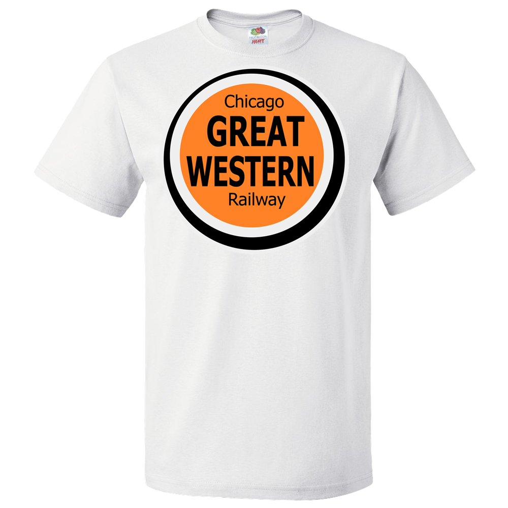 Short Sleeve T-Shirt: CHICAGO GREAT WESTERN RAILROAD Logo - FREE SHIPPING