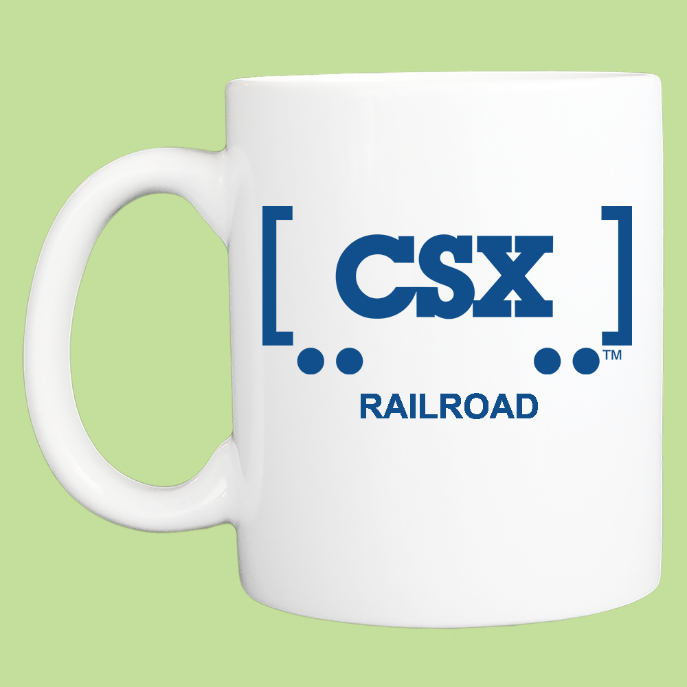 Coffee Mug: CSX RAILWAY Logo - 11 or 15 Oz - FREE SHIPPING