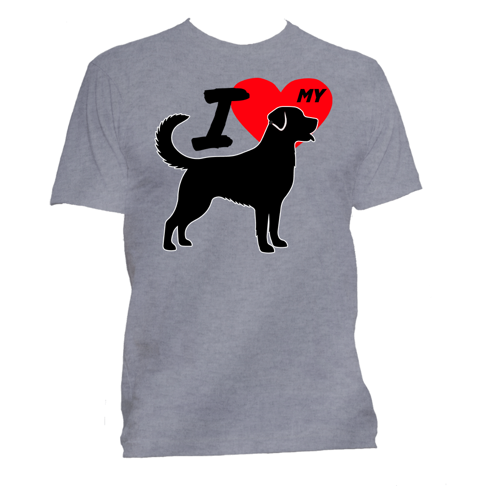 Short Sleeve T-Shirt: "I (HEART) My Dog (LABRADOR RETRIEVER)"- FREE SHIPPING