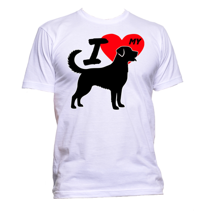 Short Sleeve T-Shirt: "I (HEART) My Dog (LABRADOR RETRIEVER)"- FREE SHIPPING