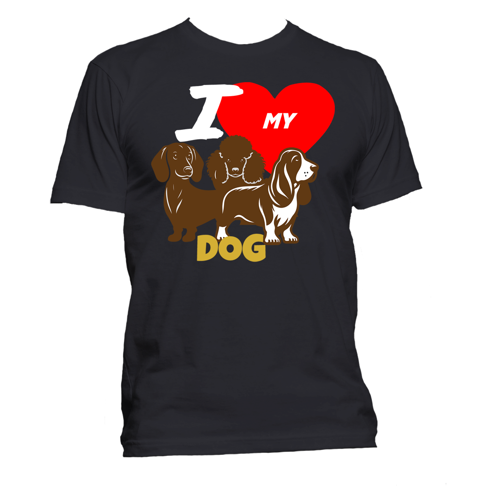 Short Sleeve T-Shirt: "I (HEART) My  (DOGS)"- FREE SHIPPING