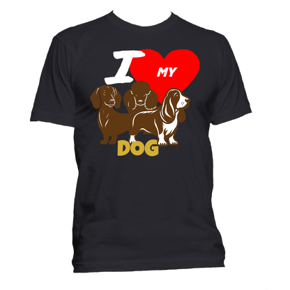 Short Sleeve T-Shirt: "I (HEART) My  (DOGS)"- FREE SHIPPING