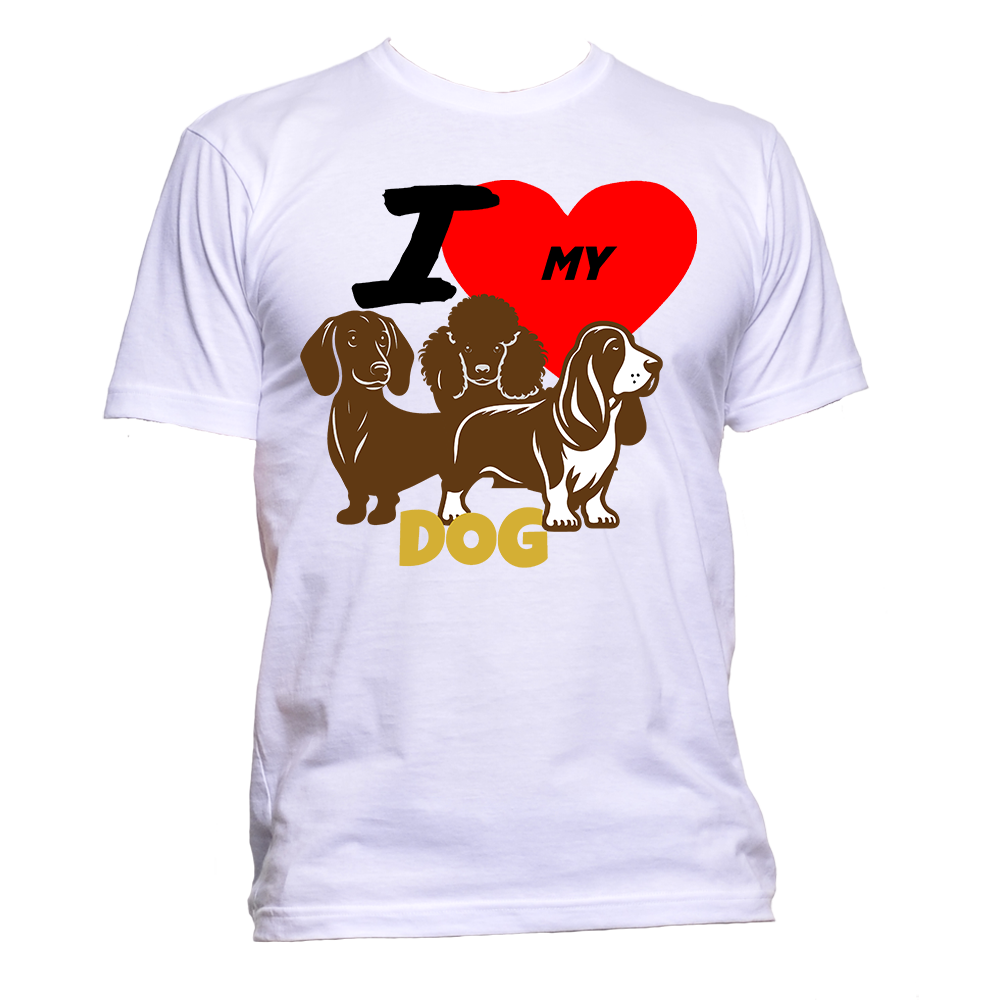 Short Sleeve T-Shirt: "I (HEART) My  (DOGS)"- FREE SHIPPING