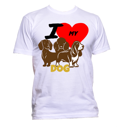 Short Sleeve T-Shirt: "I (HEART) My  (DOGS)"- FREE SHIPPING