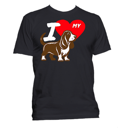 Short Sleeve T-Shirt: "I (HEART) My Dog (BEAGLE)"- FREE SHIPPING