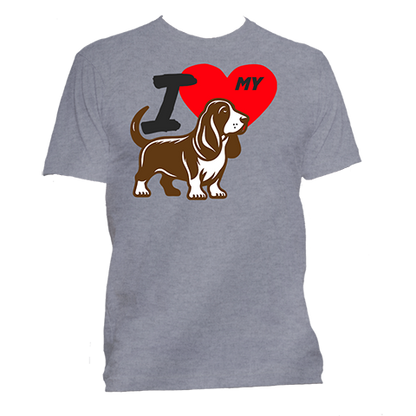 Short Sleeve T-Shirt: "I (HEART) My Dog (BEAGLE)"- FREE SHIPPING