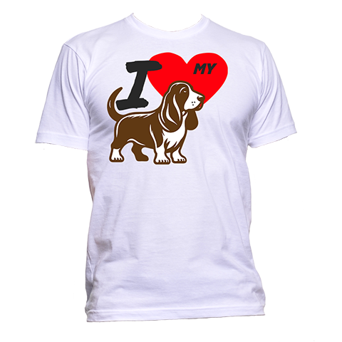 Short Sleeve T-Shirt: "I (HEART) My Dog (BEAGLE)"- FREE SHIPPING