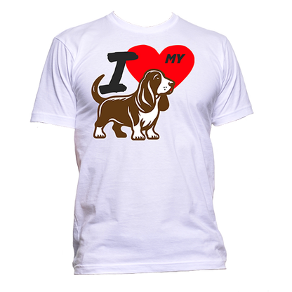 Short Sleeve T-Shirt: "I (HEART) My Dog (BEAGLE)"- FREE SHIPPING