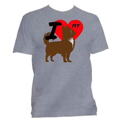 Short Sleeve T-Shirt: "I (HEART) My Dog (CHIHUAHUA)"- FREE SHIPPING