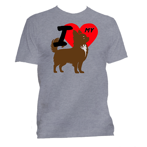 Short Sleeve T-Shirt: "I (HEART) My Dog (CHIHUAHUA)"- FREE SHIPPING