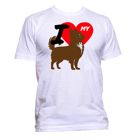 Short Sleeve T-Shirt: "I (HEART) My Dog (CHIHUAHUA)"- FREE SHIPPING