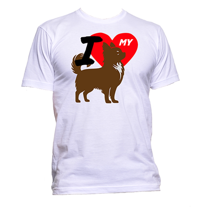 Short Sleeve T-Shirt: "I (HEART) My Dog (CHIHUAHUA)"- FREE SHIPPING