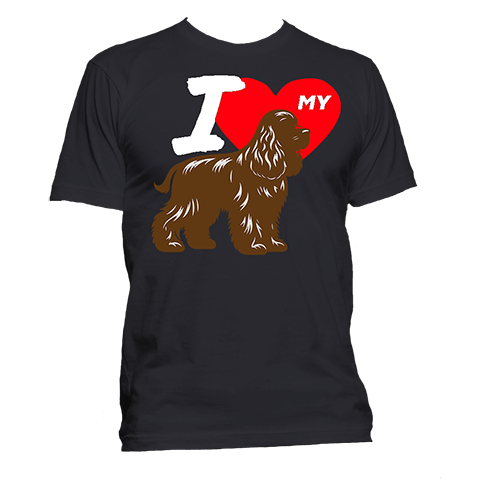 Short Sleeve T-Shirt: "I (HEART) My Dog (CAVALIER KING CHARLES SPANIEL)"- FREE SHIPPING