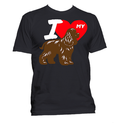 Short Sleeve T-Shirt: "I (HEART) My Dog (CAVALIER KING CHARLES SPANIEL)"- FREE SHIPPING