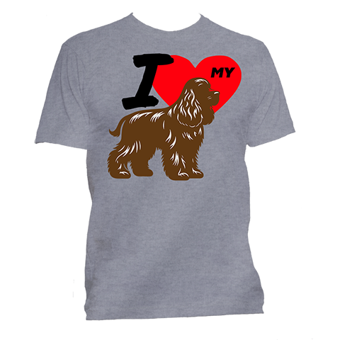 Short Sleeve T-Shirt: "I (HEART) My Dog (CAVALIER KING CHARLES SPANIEL)"- FREE SHIPPING