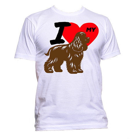 Short Sleeve T-Shirt: "I (HEART) My Dog (CAVALIER KING CHARLES SPANIEL)"- FREE SHIPPING