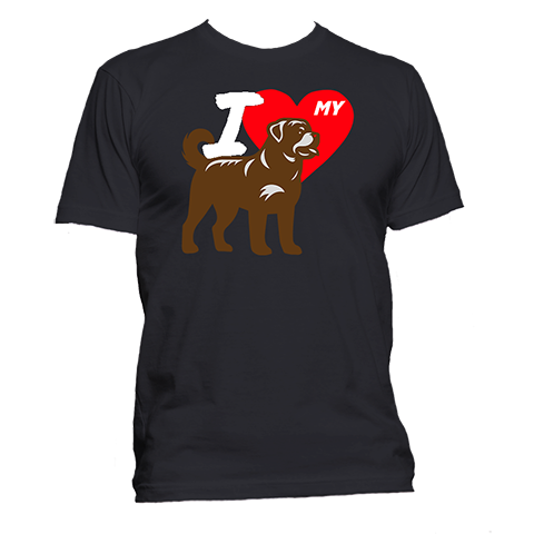 Short Sleeve T-Shirt: "I (HEART) My Dog (ROTTWEILER)"- FREE SHIPPING