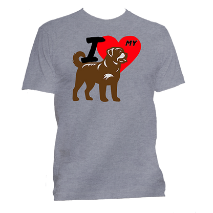 Short Sleeve T-Shirt: "I (HEART) My Dog (ROTTWEILER)"- FREE SHIPPING