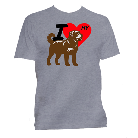 Short Sleeve T-Shirt: "I (HEART) My Dog (ROTTWEILER)"- FREE SHIPPING