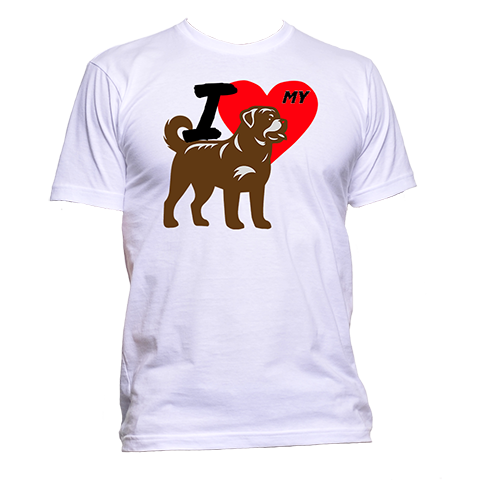 Short Sleeve T-Shirt: "I (HEART) My Dog (ROTTWEILER)"- FREE SHIPPING