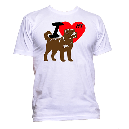 Short Sleeve T-Shirt: "I (HEART) My Dog (ROTTWEILER)"- FREE SHIPPING